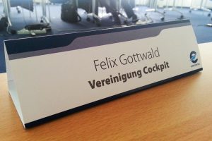 Name tag at a Eurocontrol SPIN SG meeting 