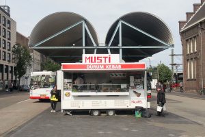 Döner stand in front of Maastricht train station.