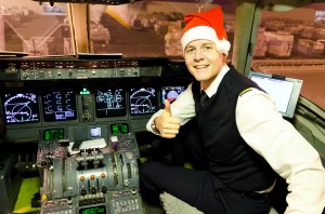 Felix Gottwald sends his greetings to the world out of a MD-11 cockpit!