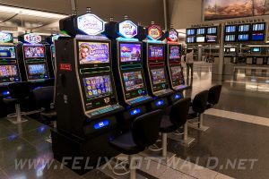 Slot machines at Las Vegas McCarran Airport