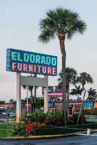 El Dorado furniture store sign near Miami Airport