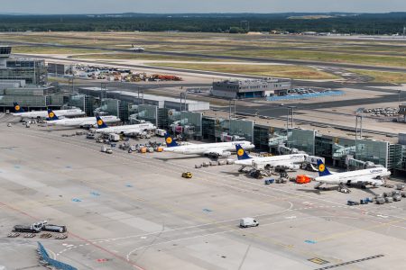View from Frankfurt ATC tower on terminal 1