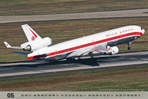World Airways MD-11 in special retro colours during departure from Frankfurt Airport - featured as the May motive for MD-11 Calendar 2015.
