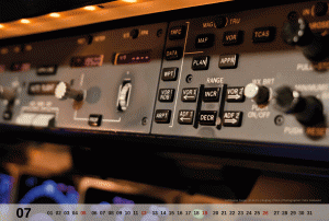 Interior shot of the cockpit in a MD-11F as shown in the MD-11 Calendar 2015.