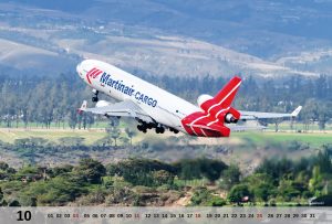 Martinair Cargo MD-11 departing from Quito Mariscal Airport, Ecuador - October image of the MD-11 Calendar 2015 by Felix Gottwald.
