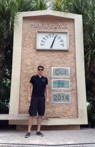 Miami Beach art deco clock with Felix Gottwald