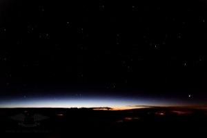 Night sky during sunset over Spain