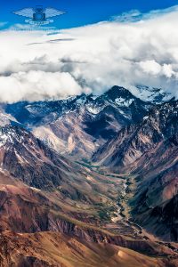 Andes mountain range in Chile.