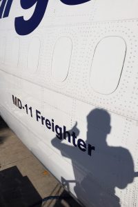 Thumbs up - ready for departure with a MD-11 Freighter