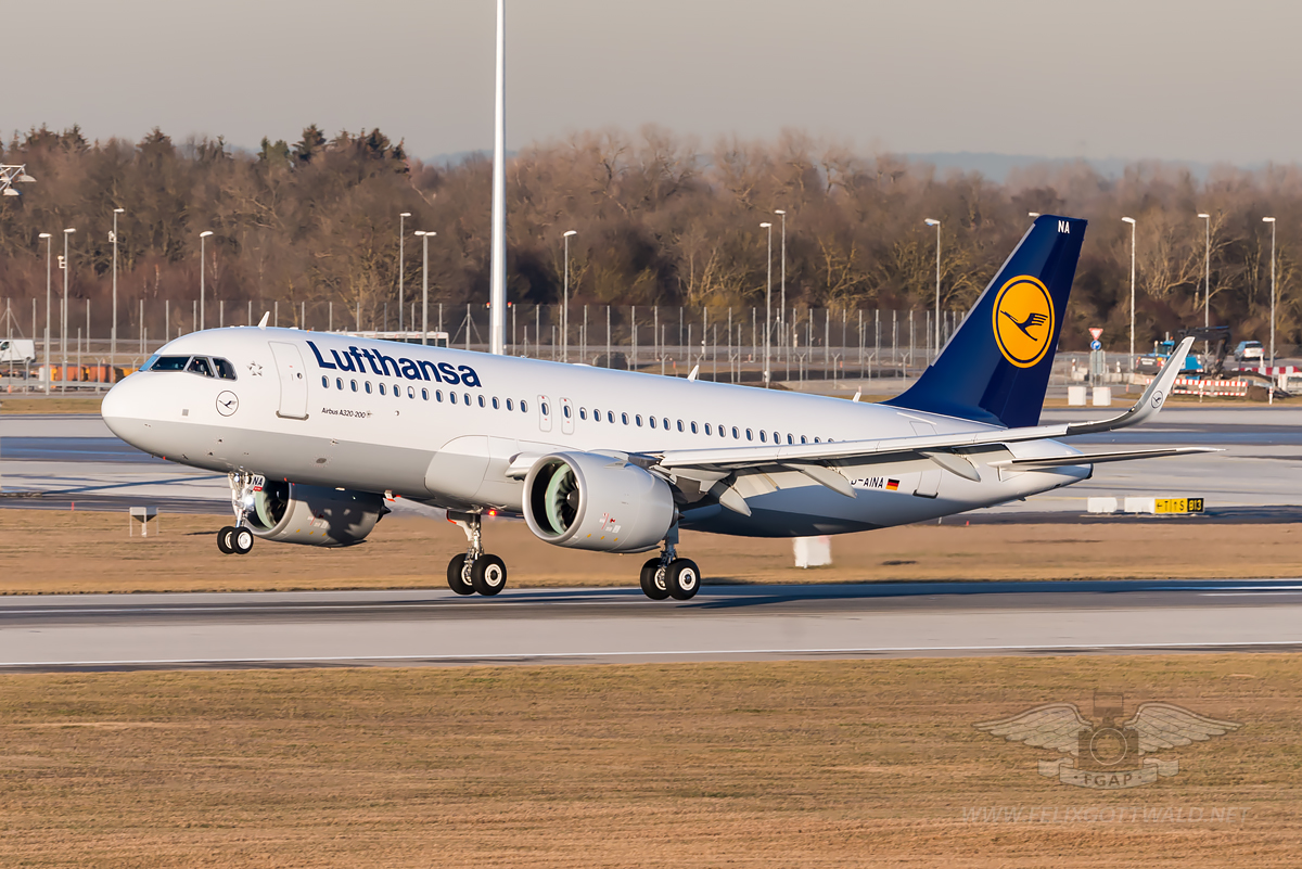 Lufthansa A320neo D-AINA MUC Munich Airport